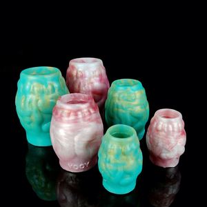YOCY Penis Enlargement Large Dragon Knot for <b>Dildos</b> Sex Toy for Men Cock Sleeve Waterproof Soft Silicone Detachable for Men - Product Image 2