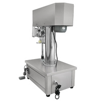 Machine de scellage et de bouchage semi-automatique électrique 220V facile à utiliser pour les petits contenants de boissons, jus, boîtes en aluminium et bouteilles en verre