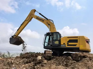 Excavatrice sur chenilles Shantui SE335LC d'occasion, 34 tonnes, pelleuse lourde, godet jaune pour travaux de terrassement et de construction - Product Image 3