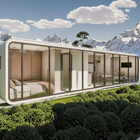Cabane Apple, Cabane Apple, conteneur habitable de 40 pieds, utilisation hôtelière, panneau sandwich, design moderne, caractéristique respirante, installation facile, extérieur