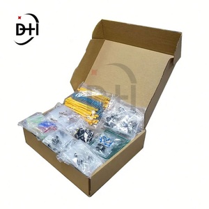 Kit de Componentes Electrónicos Mega de 1900 Piezas, Incluye Surtido + Condensadores + Resistencias + LED + Transistores + Conectores DC + PCB + Amplificador Operacional - Product Image 1