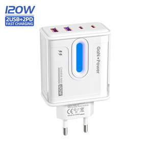带蓝光 LED 灯的 120W AACC 兼容通用旅行充电器，支持快速充电 12V <span class=keywords><strong>3A</strong></span>，适用于 <span class=keywords><strong>Android</strong></span> 智能手机 - Product Image 1
