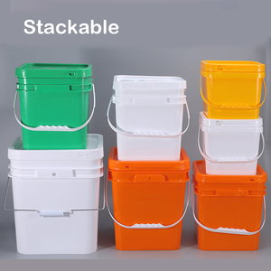 Balde de Plástico Transparente de Material PP de Grau Alimentício com Logo Personalizado, Capacidade de 1-50L, Balde Quadrado com Tampa e Alça - Product Image 5