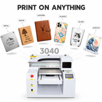 Imprimante UV à plat 30x40cm CMYK avec encre blanche, séchage UV LED pour boîtes à foulards, conception personnalisée, emballage cadeau, finition de luxe pour la vente au détail