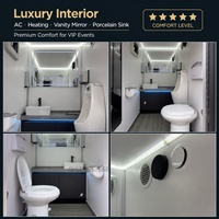 Remolque de inodoro de baño móvil portátil personalizable de lujo profesional a la venta remolque de inodoro prefabricado de cabina
