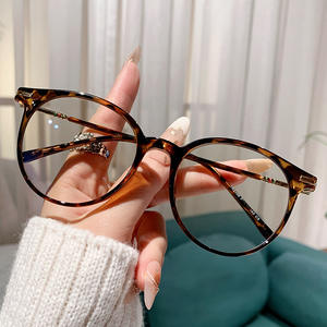 レディースフォトクロミックブルーライトブロックラウンドフレームメガネメイクアップフリーフェイススリミング売れ筋ファッションアイウェア - Product Image 2