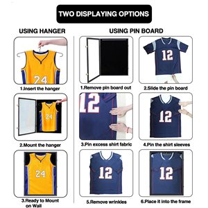 صندوق ظل جيرسي شفاف من الأكريليك للحماية من الأشعة تحت البنفسجية ، صندوق عرض إطار جيرسي لكرة السلة وكرة القدم والهوكي والقمصان - Product Image 5