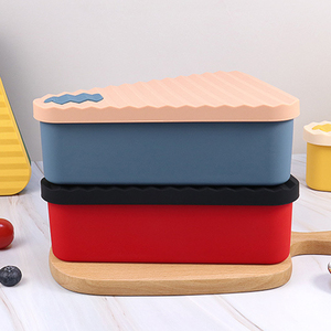 Contenedor de almacenamiento de sobrantes de pizza, contenedor de silicona reutilizable para pizza, contenedor de alimentos de silicona, duradero, fácil de instalar, fácil de usar - Product Image 3