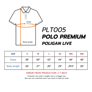 Regular Fit Poligan Live Polos Premium Anti-bacterias Unisex Algodón 100% Enzima Biowash Tecnología PLT005 Manga corta - Product Image 3