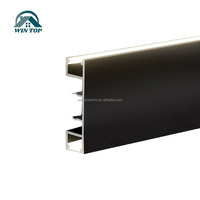 Plinthe lumineuse LED en aluminium pour sol, avec éclairage haut et bas, en matériau métallique de qualité supérieure