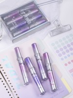 Assortiment de 12 stylos de surligneur esthétique à pointe biseautée surligneurs mignons aux couleurs douces avec baril rétro