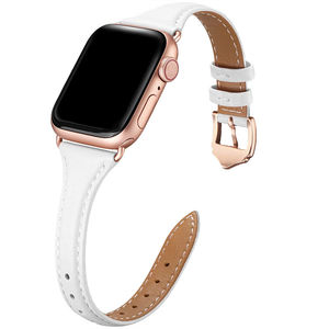 Correa de Reloj de Cuero Suave, Correa de Cuero Granulado, Delgada y Ligera para Relojes IWatch Ultra SE <span class=keywords><strong>SE2</strong></span> Series 10 9 8 7 6 5 4 3 2 1 - Product Image 6