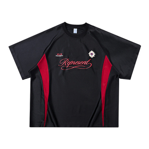 T-shirt en jersey color block vintage, nouvelle collection été 2026, tendance, sportif, patchwork, manches raglan, manches courtes, jersey pour homme - Product Image 4