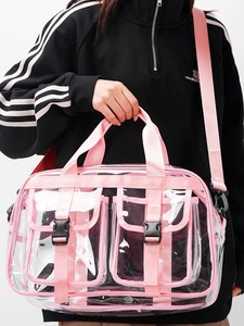 Large Capacity Portable PVC Transparent <b>Travel</b> <b>Bag</b> Fashionable Fully <b>Clear</b> Waterproof Crossbody Handbag for Sports - Product Image 6