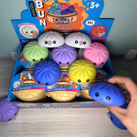 Lot de 12 jouets sensoriels anti-stress en forme de boulettes simulées, boîte surprise, ensemble de pression sensoriel en forme de boulettes vapeur