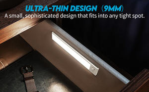 Luz LED para debajo del gabinete, paquete de 1, 2 unidades, 4500mAh, mAh, recargable, 23CM, 30CM, 40C, luz con sensor de movimiento de 60CM para <span class=keywords><strong>armario</strong></span> de cocina - Product Image 3