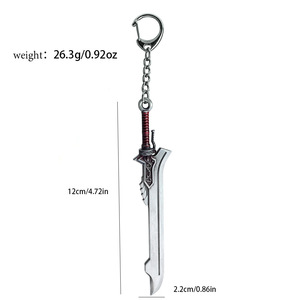 พวงกุญแจโลหะรูปปืนพกคุณภาพสูง MINI 3D <span class=keywords><strong>Devil</strong></span> <span class=keywords><strong>May</strong></span> <span class=keywords><strong>Cry</strong></span> 5 สีฟ้า โรส อีโบนี่ และสีงาช้าง เนโร - Product Image 4