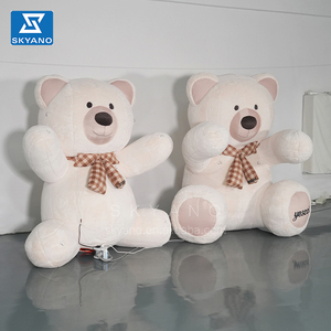 Felpa gigante inflable Oso Blanco mascota de dibujos animados el oso con gafas personaje inflable decoración publicitaria - Product Image 3