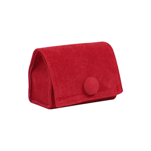 Bolsa de Almacenamiento de Joyas de Terciopelo en Colores Pastel Morandi, con Forma de Arco, Cierre de Botón a Presión, Portátil y Ligera - Product Image 2