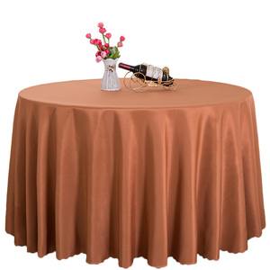 Trang Trí Tiệc Thanh Lịch Cà Phê Nâu 120 Inch Khăn Trải Bàn Đám Cưới Tròn - Product Image 1