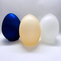 Großhandel benutzer definierte große dekorative Osterei Glas 3D Starburst Glas Ei Osterfest Oval Ei geformte LED Tisch lampe