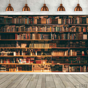 Durable and Unfading Bookshelf Theme Background Paper <strong>Wonderful</strong> Hanging Background <strong>Cloth</strong> for Photo Studio Backdrop - Product Image 5