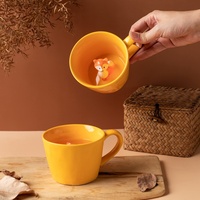 Nouveau design chien Pet Mug Lapin Renard Vache Tasse En Céramique Caché 3D Animal À L'intérieur Tasse Dessin Animé À La Main tasse avec animaux figure Cadeau