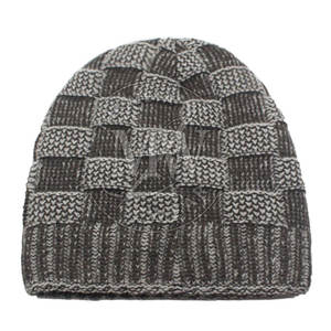 Gorro de Punto para Hombre, 100% Lana, Diseño a Cuadros, Colores Sólidos, para la Vida Diaria y Viajes al Aire Libre, Otoño Invierno - Product Image 2