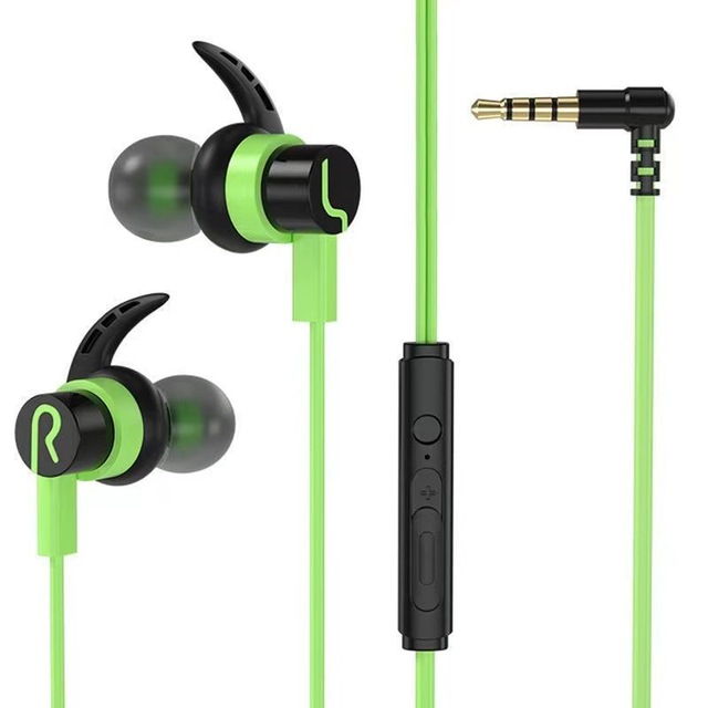 Gaming Earphones With Dual Audio Drivers Mic Wired Earphone Hi-fi Stereo Earbuds Noise Isolating in Ear Headphones Gift Red