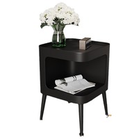 Table d'appoint en fer forgé, petite et moyenne, respirante, imperméable, style C, moderne, minimaliste, couleur crème, pour salon