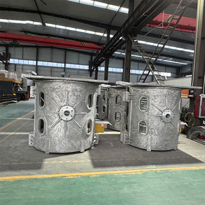 เตาหลอมโลหะไฟฟ้าที่มีประสิทธิภาพความถี่ปานกลาง10กก. 50กก. 250กก. สำหรับการกลั่นโลหะ - Product Image 3