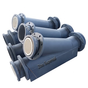 Tubo di rivestimento in ceramica allumina con piccola perdita di usura per gomito rivestito - Product Image 2