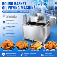 Friteuse industrielle automatique à panier rond pour usine de transformation alimentaire, pour poulet frit et produits à base de pommes de terre