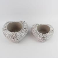 Nouvelle conception, pots à fleurs en ciment de forme ovale classique, faits à la main, écologiques, pour la décoration de jardin extérieur