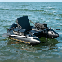 Bateau pneumatique de pêche 1,7 m pour une personne, double coque en PVC avec pagaie, pompe, siège et rangement, capacité 160 kg pour lac
