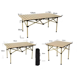 Wholesale Modern Small Carbon Steel Folding <strong>Table</strong> Outdoor Portable Camping Rolling <strong>Table</strong> for Picnic - Product Image 2
