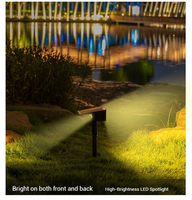 Spot de jardin à haute luminosité 10W extérieur étanche LED éclairage de paysage lumière solaire pour la décoration de Villa de cour de voie
