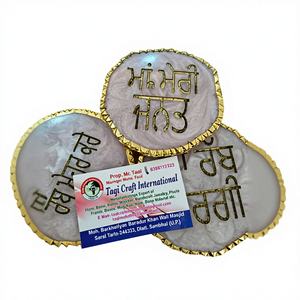 Sous-verres en résine au design moderne unique pour cadeaux, 6 à 10 pièces, compatibles lave-vaisselle, ajoutent une touche décorative et protègent les dessus de table - Product Image 1