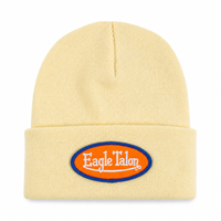 Gorro de Punto Personalizado con Puño y Logotipo Bordado, Diseño de Color en Contraste, Gorro Térmico