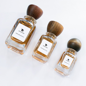 Venta Directa de Botellas de Perfume Únicas de 30 ml, Redondas, Diseño de 50 ml, Botellas de Vidrio para Perfume de 100 ml con Tapa de Madera - Product Image 3