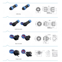 Connecteur étanche personnalisé en nylon Weipu rond à angle mâle-femelle SP11 3P 5A