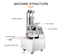 Bun Momo farci à la vapeur automatique faisant la machine Baozi/sucre blanc Dimsum machine Népal Momo faisant la machine prix