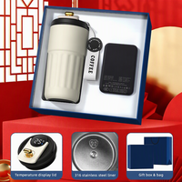 Batterie externe sans fil 5000 mAh avec gobelet à café portable en silicone PP de 160 x 79 mm, double paroi, isotherme, avec sangle et bec verseur
