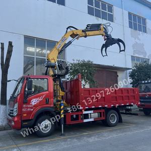 Griffe 360 degrés pleine Rotation 12 tonnes camion avec camion-grue à briques avec grue à bras pliant de 2 tonnes de capacité de préhension - Product Image 5