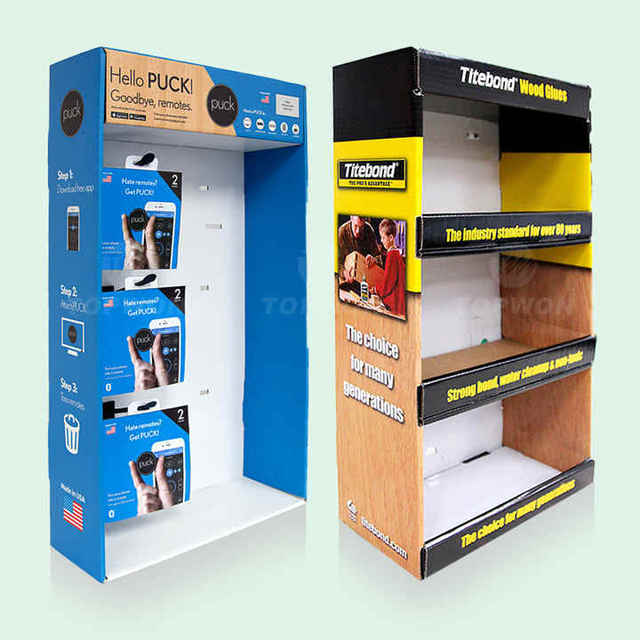 High Quality Supermarket Retail Display Rack Cardboard Power Wing Display Watches Earphone Mobile Accessories Display Stand