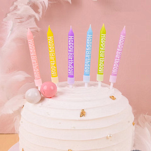 Macaroon in màu Hạnh Phúc sinh nhật Bánh sinh nhật nến - Product Image 5