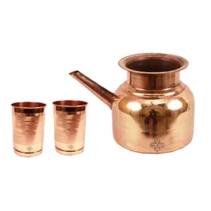 经典的Neti Pot Ramjhara批发价格铜小Pooja Ramjhara与来自印度的2个眼镜供应商 & 制造商