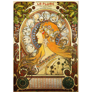 Fantuart Mucha famosa illustrazione arte stampa tela Still Life Art Deco moderna cornice in oro decorazione appesa per anniversario - Product Image 5