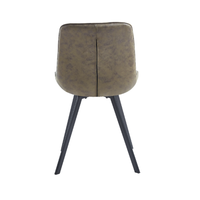 Chaise de salle à manger en cuir coloré de style nordique moderne avec structure métallique pour hôtel et restaurant, design durable