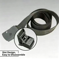 Ceinture tactique en toile de nylon pour hommes, boucle en plastique, pour la chasse, la randonnée et les sports de plein air, vente en gros